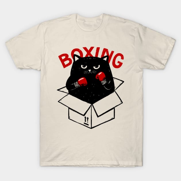 Boxing cat t shirt hotsell